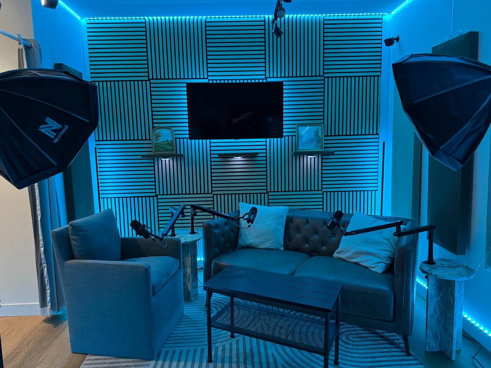Red Mile Records upgraded podcast studio with new lighting and cameras Calgary