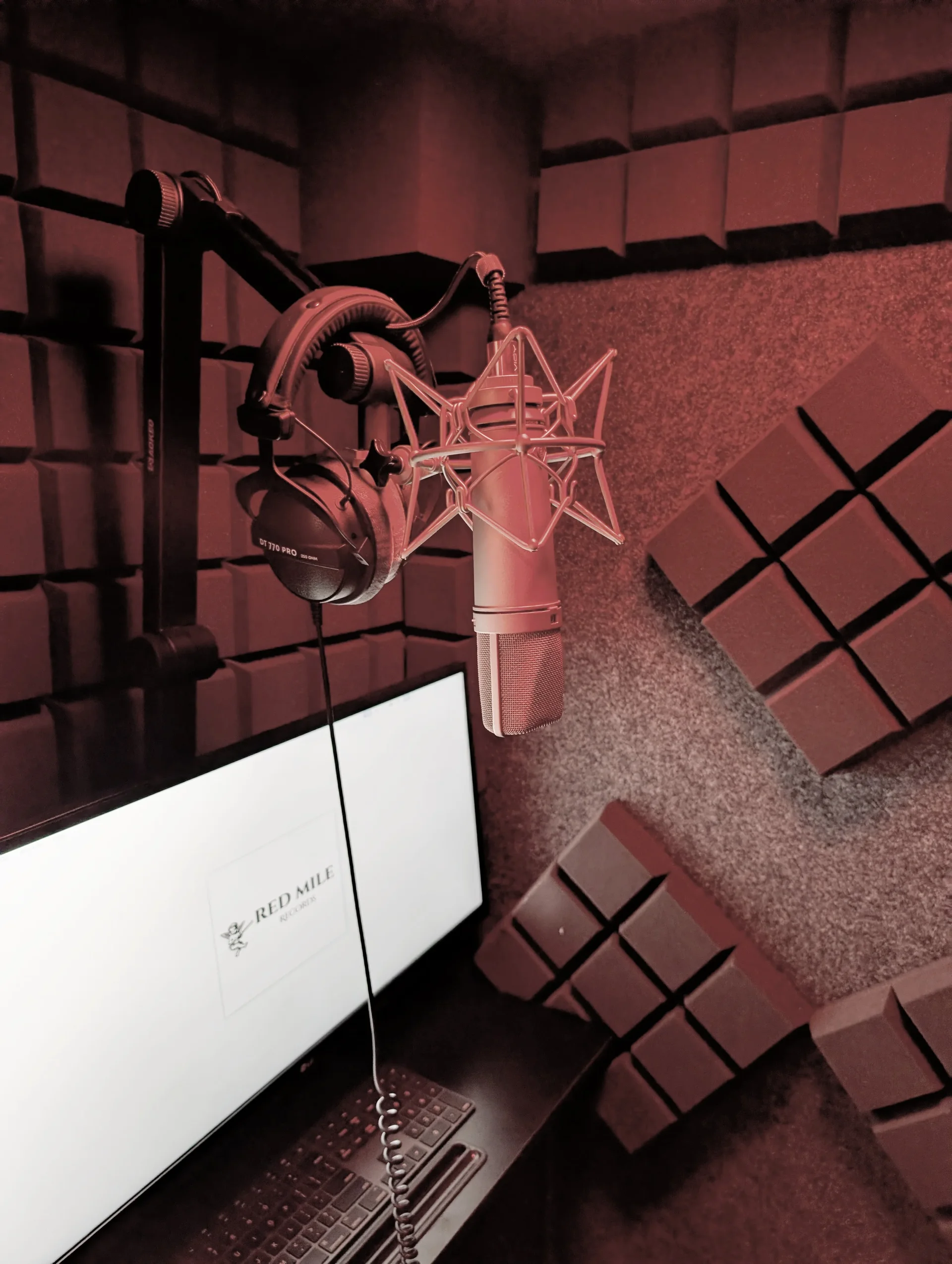 Red Mile Records vocal booth Calgary recording studio