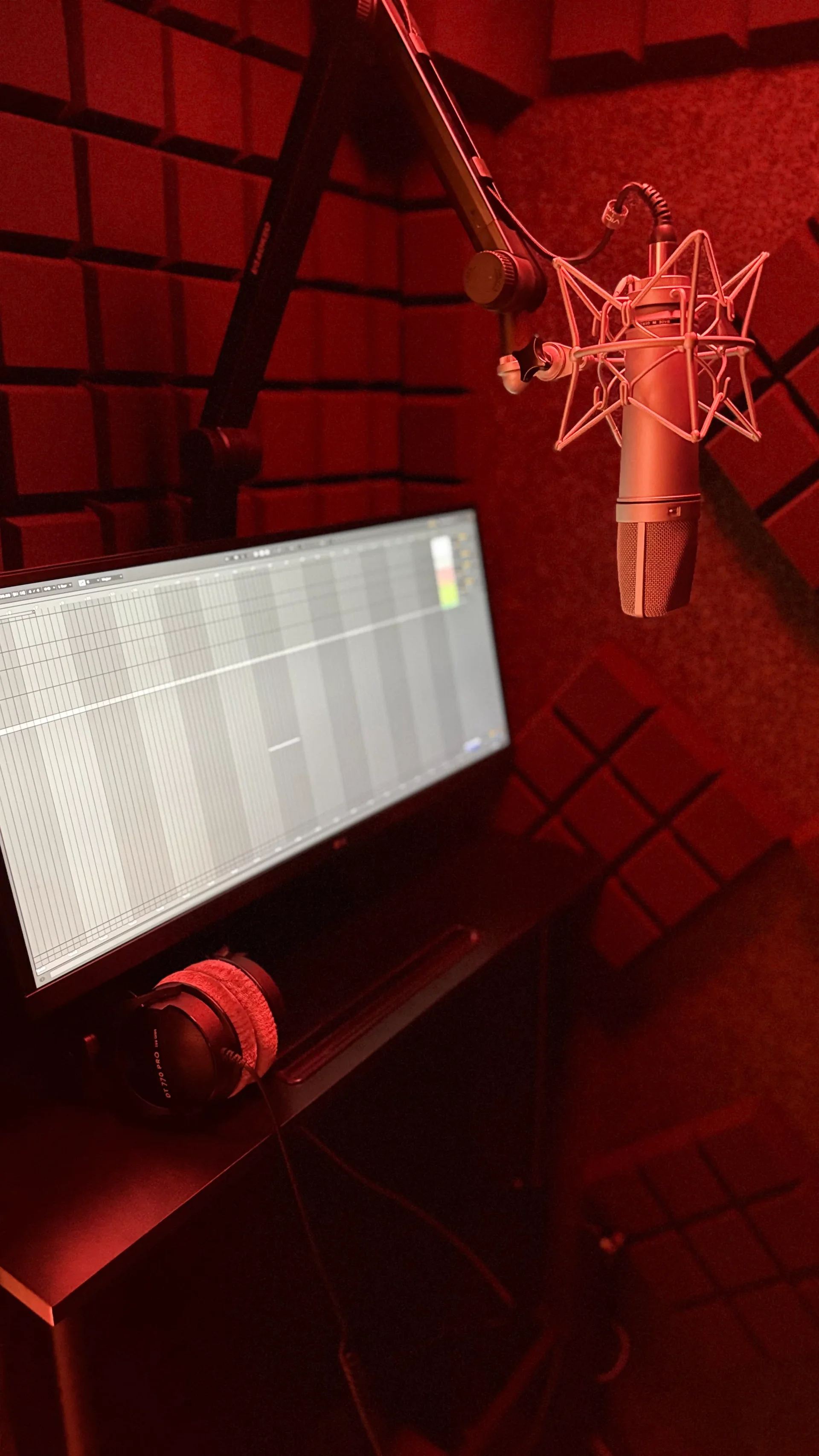 Red Mile Records vocal booth interior Calgary